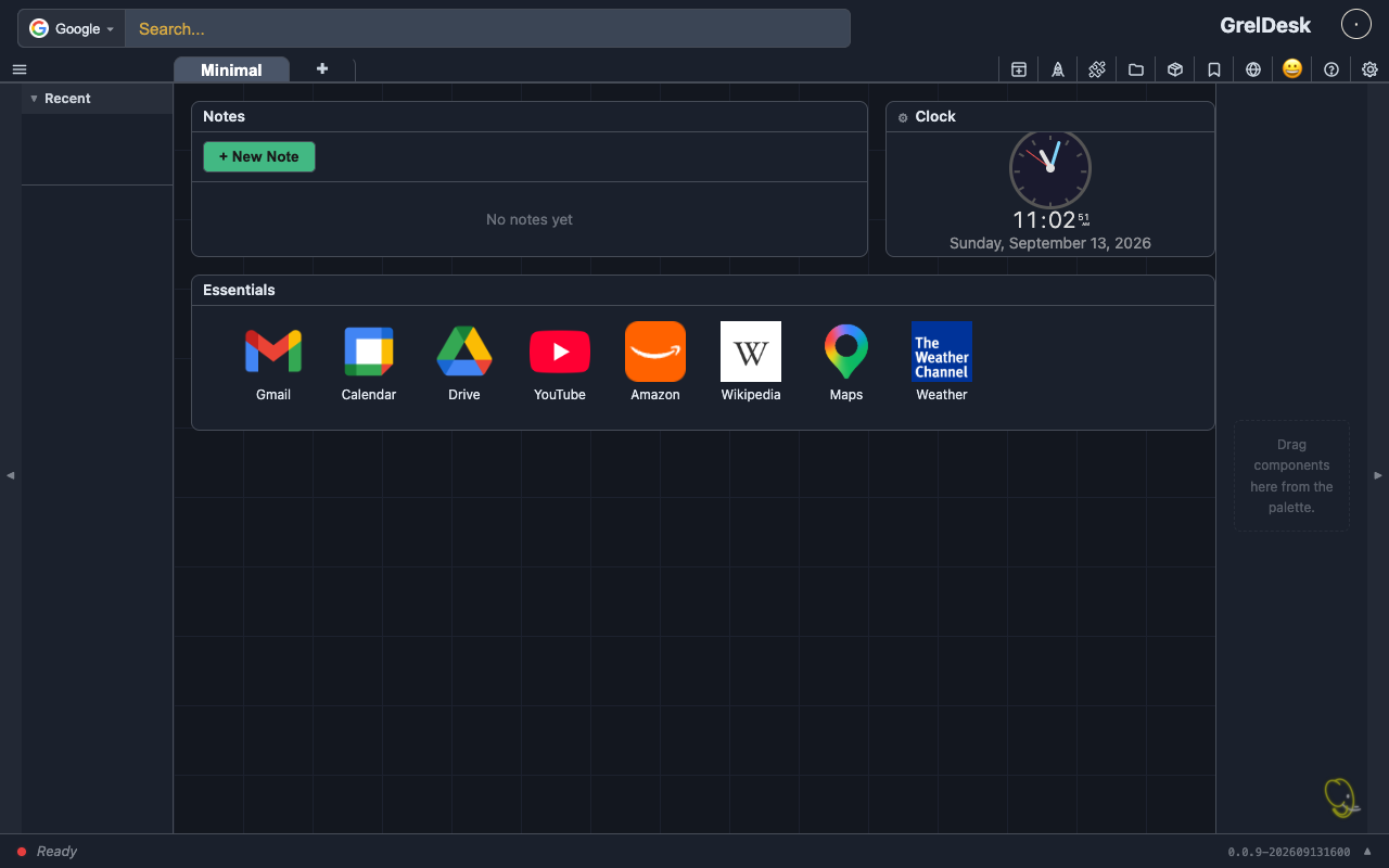 Minimal tab